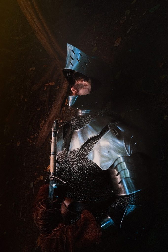 knight, historical, medieval, armor, chainmail, helmet, fantasy, dark souls, warrior, soldier, sword, sleep, battle